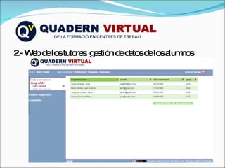 2.- Web de los tutores: gestión de datos de los alumnos 