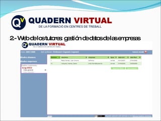 2.- Web de los tutores: gestión de datos de las empresas 