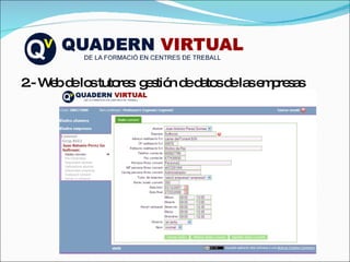 2.- Web de los tutores: gestión de datos de las empresas 