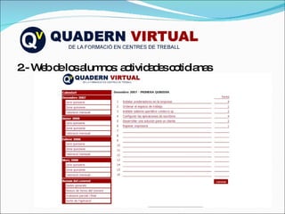 2.- Web de los alumnos: actividades cotidianas 