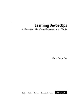 Learning Devsecops 1st Edition Steve Suehring | PDF