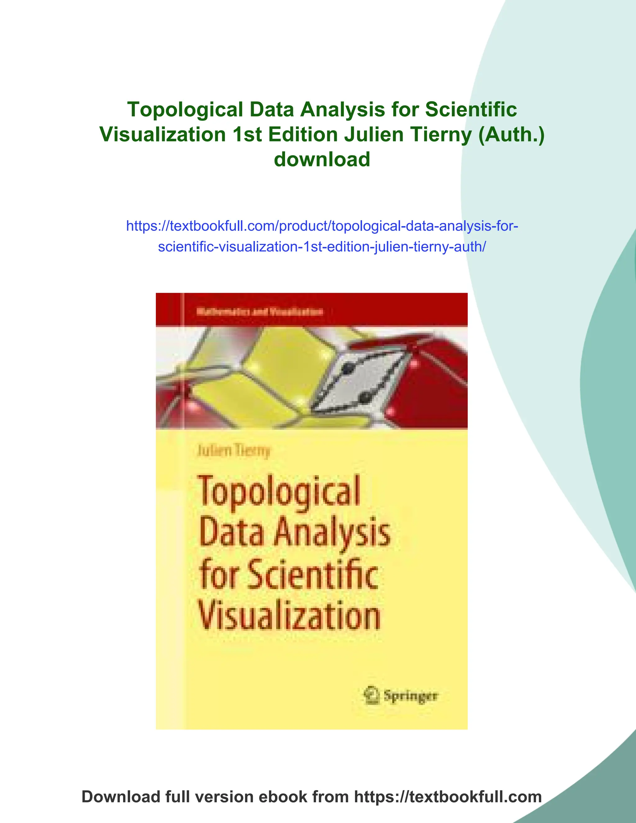 語学+参考書 Topological Data Analysis for Scientific Visualization (Mathematics and Visualization) Topological Data Analysis for Scientific Visualization