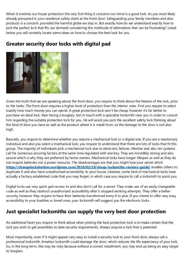 The Modern Policy Of Change My Locks