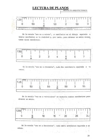 LECTURA DE PLANOS
20
PROYECTO ARQUITECTONICO
 
