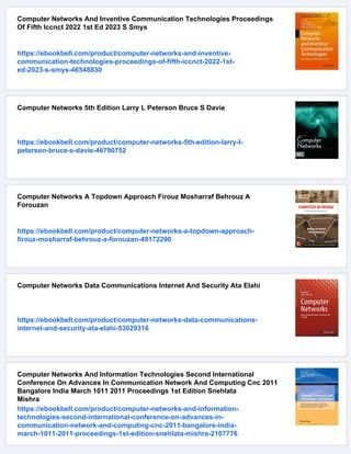 Computer Networks 6e Andrew S Tanenbaum Nick Feamster David Wetherall | PDF