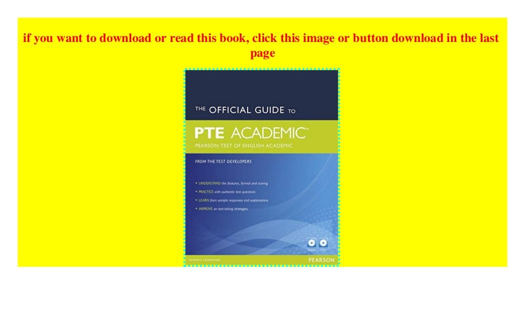 The Official Guide to the Pearson Test of English Academic New Edition