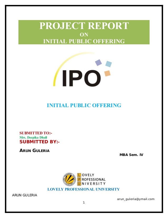 Initial public offer ipo diagram