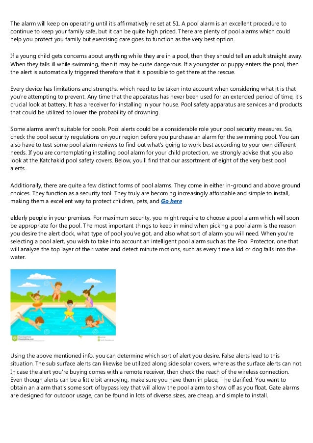 Pool Alarm Swimming Pool Alarms