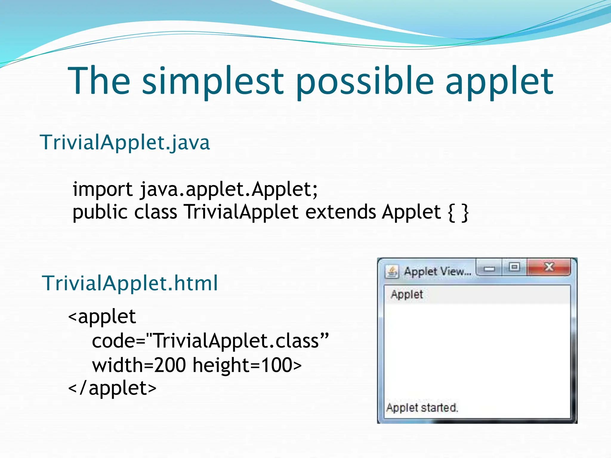 Applet ppt for higher understanding education | PPT