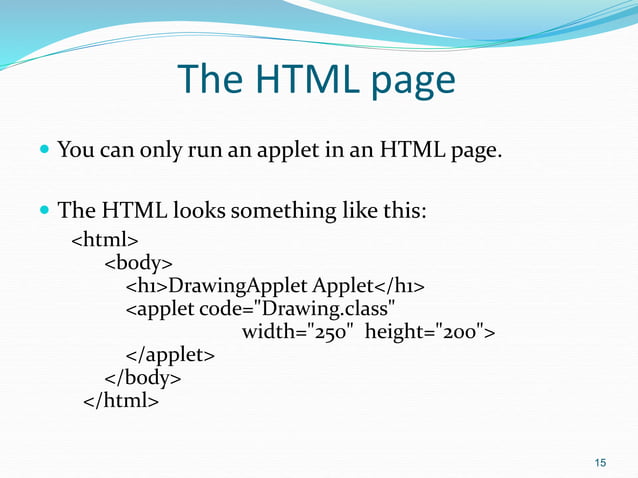 Applet ppt for higher understanding education | PPT