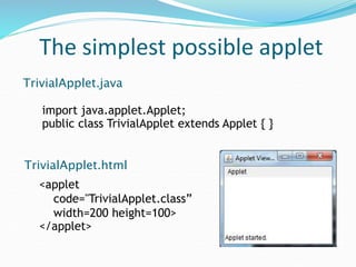 Applet ppt for higher understanding education | PPT