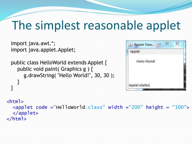 Applet ppt for higher understanding education | PPT