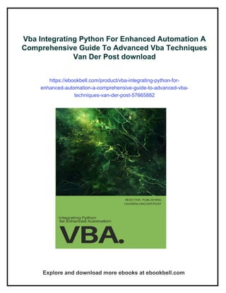 Vba Integrating Python For Enhanced Automation A Comprehensive Guide To ...