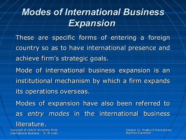 288 33 powerpoint slides chapter 11 modes international business expa