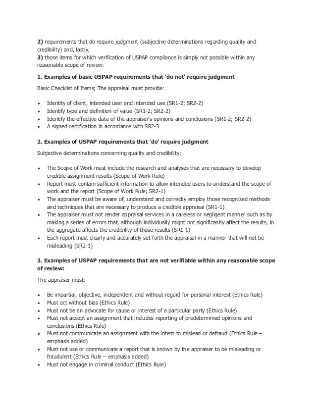 Uspap Compliance article