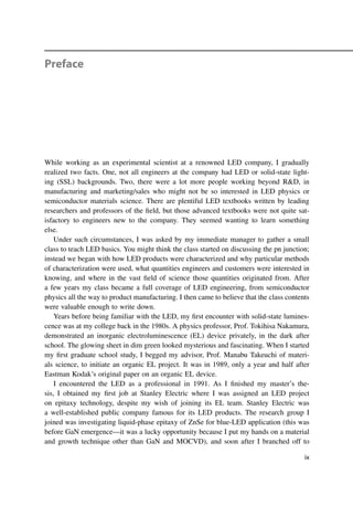 Led Preface Introduction To The Lightemitting Diode Hisashi Masui | PDF