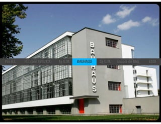 Pré R.I.   R.I. (séc XVIII/XIX)   1a G.M.   BAUHAUS   2a G.M.   Escola de Ulm   ESDI
 
