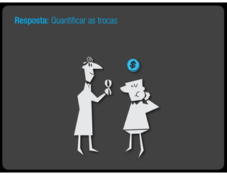 Resposta: Quantiﬁcar as trocas
 