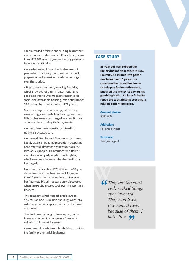 Online gambling addiction case study