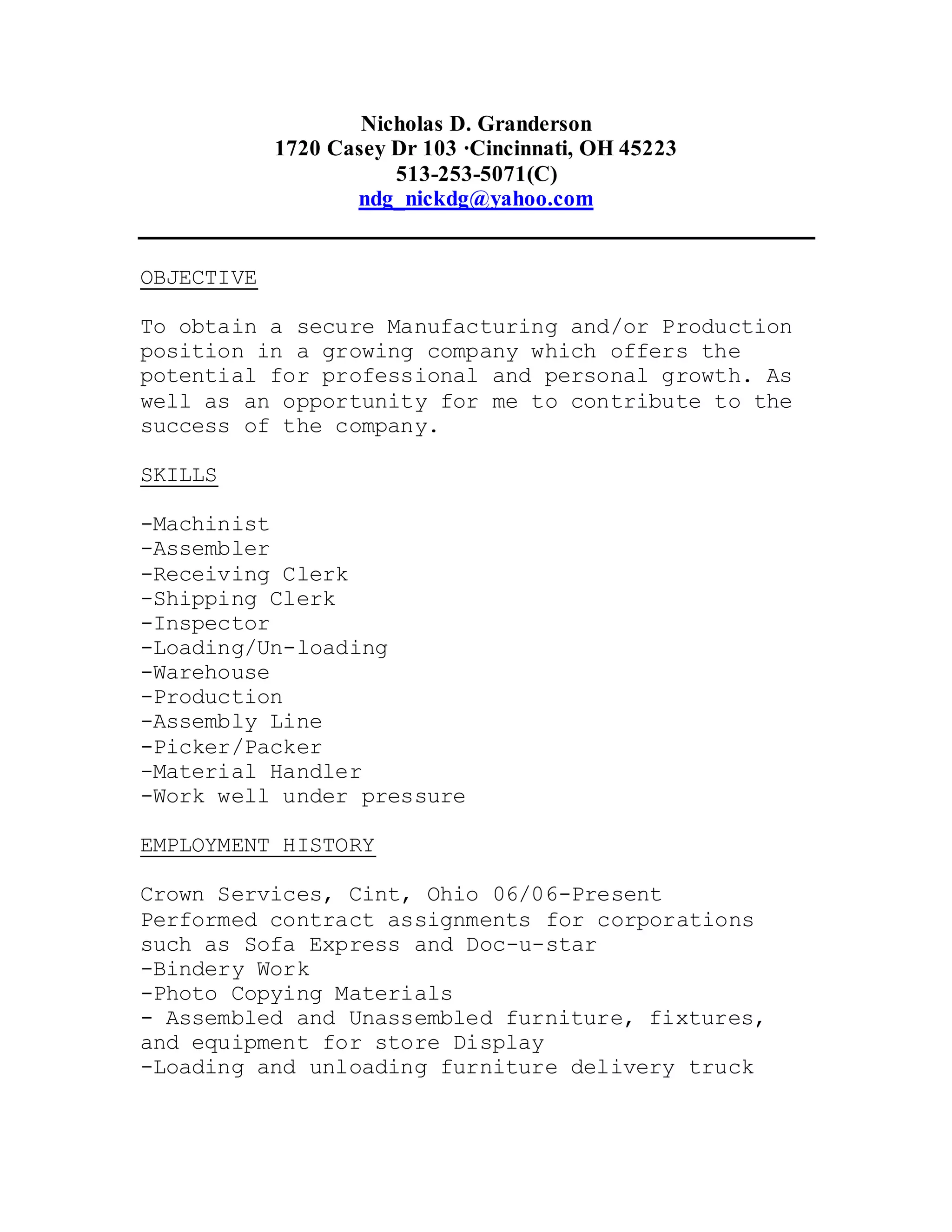 Nicholas Updated Resume | PDF