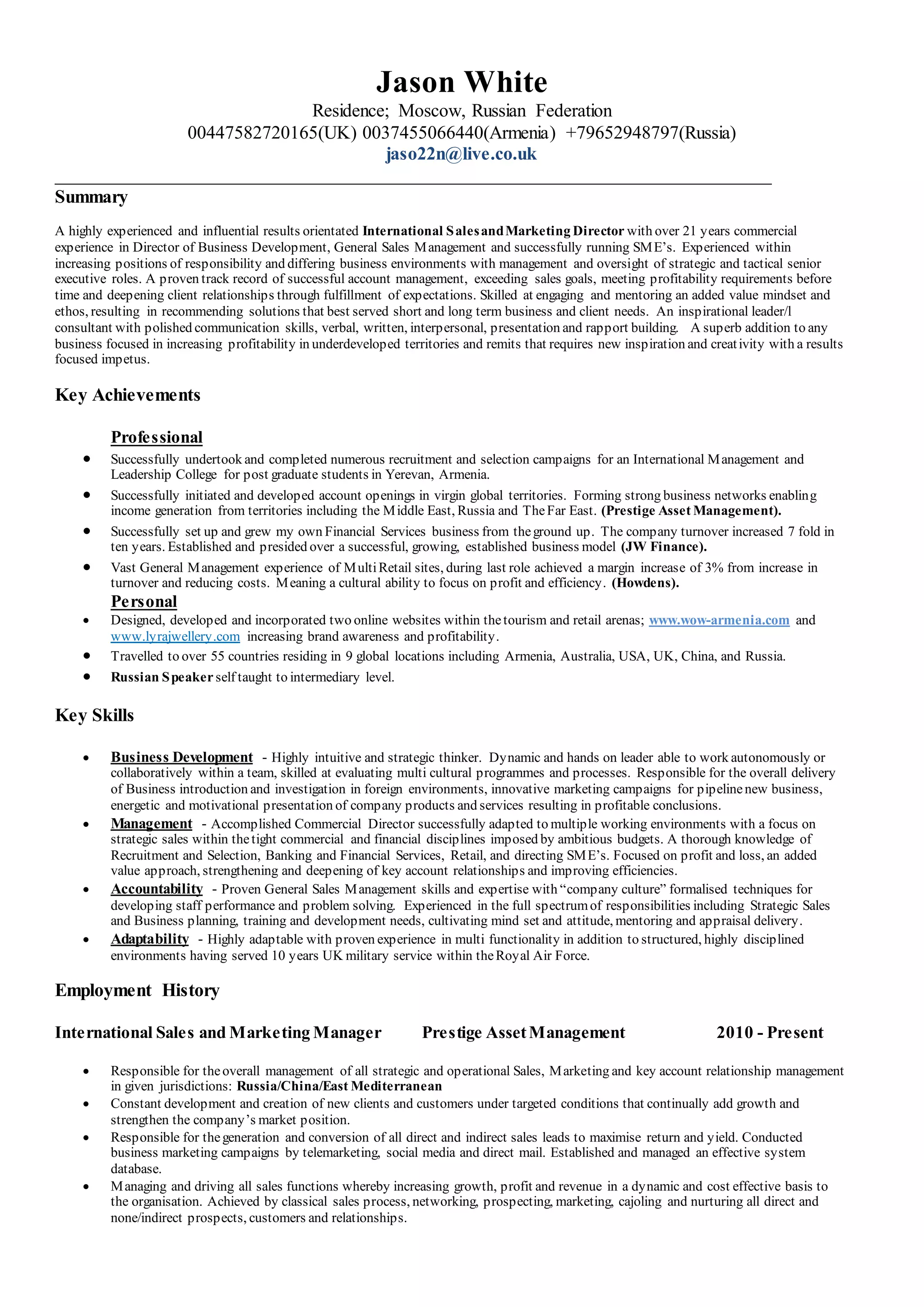 JW Linkedin CV. | DOCX