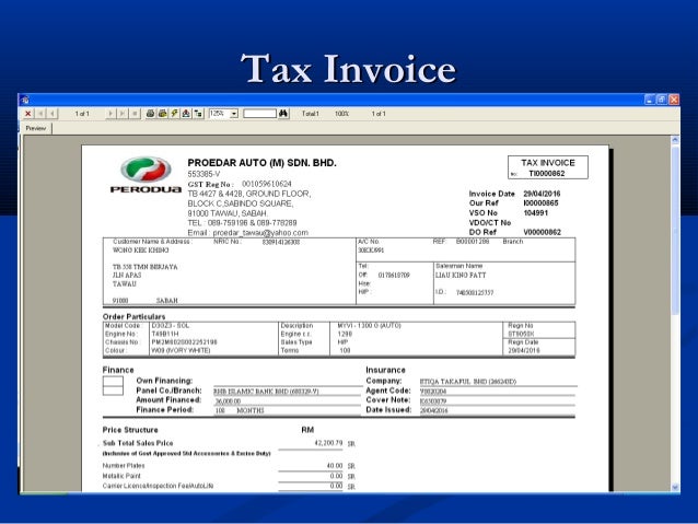 SQS ASM Manager and EMAS Accounting- GST ver 8 PERODUA