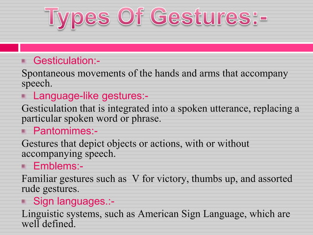 Ppt Of Gesture Recognition