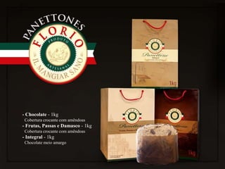 - Chocolate - 1kg
Cobertura crocante com amêndoas
- Frutas, Passas e Damasco - 1kg
Cobertura crocante com amêndoas
- Integral - 1kg
Chocolate meio amargo
 