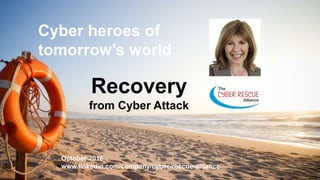 Cyber heroes of
tomorrow’s world
Recovery
from Cyber Attack
October 2016
www.linkedin.com/company/cyber-rescue-alliance
 