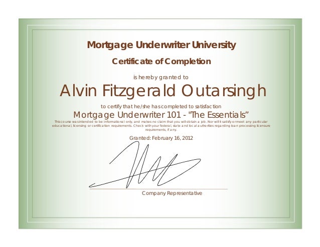 mortgage underwriter job description