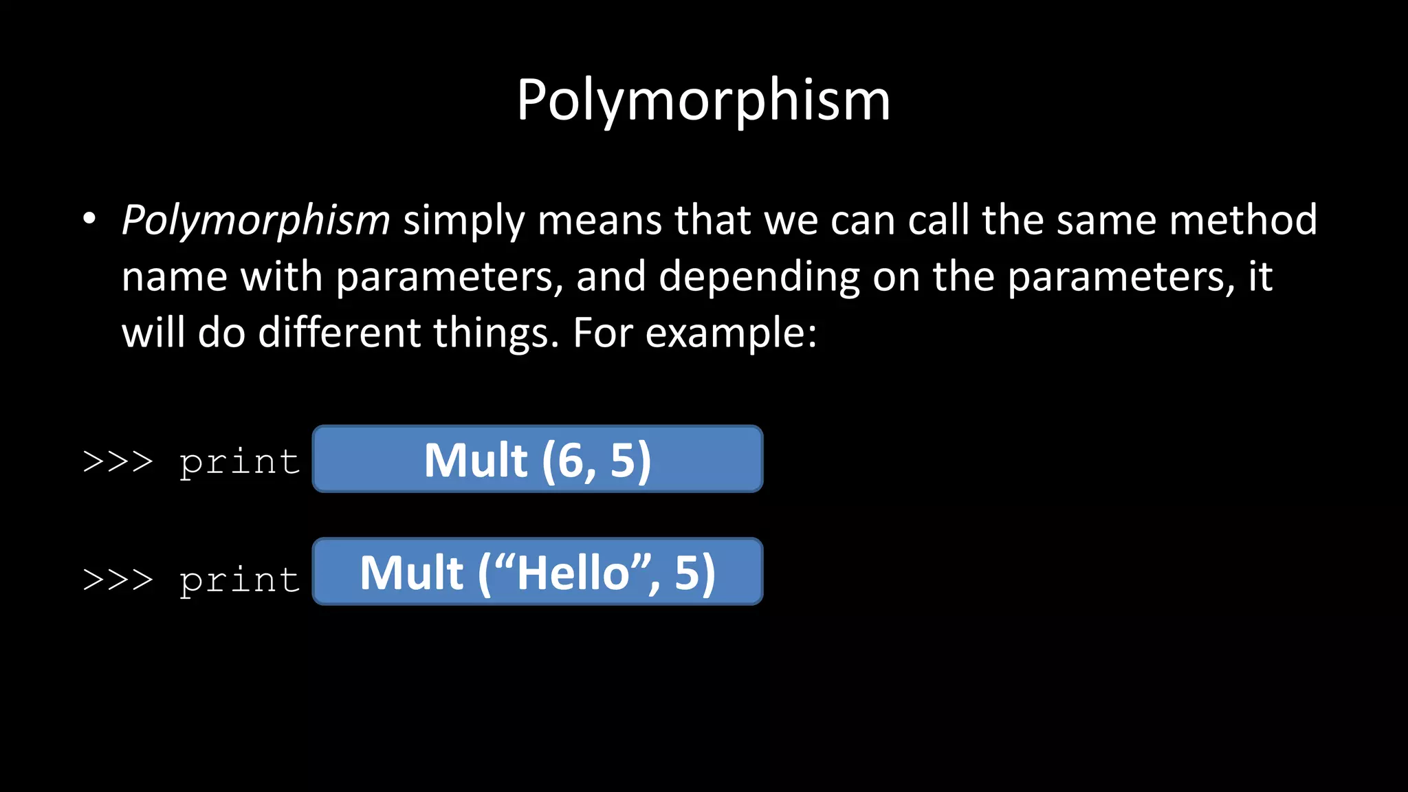 Python: Polymorphism | PPTX