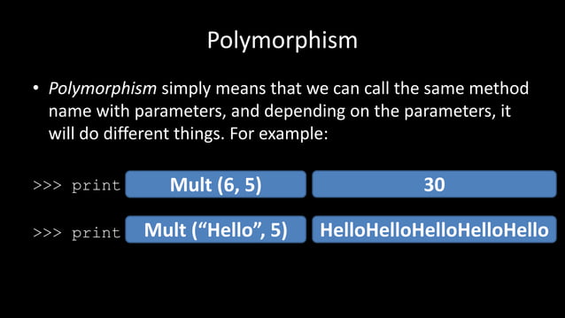 Python: Polymorphism | PPTX