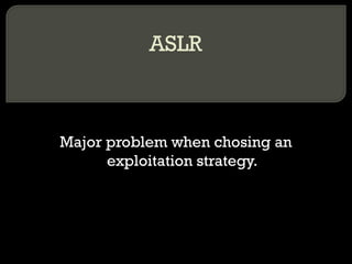 ASLR Major problem when chosing an exploitation strategy. 
