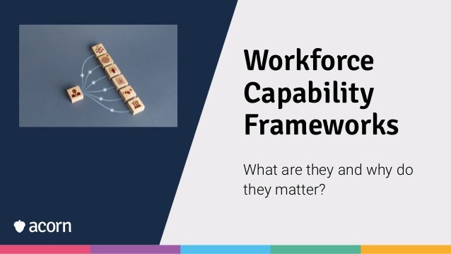 Workforce
Capability
Frameworks
What are they and why do
they matter?
 