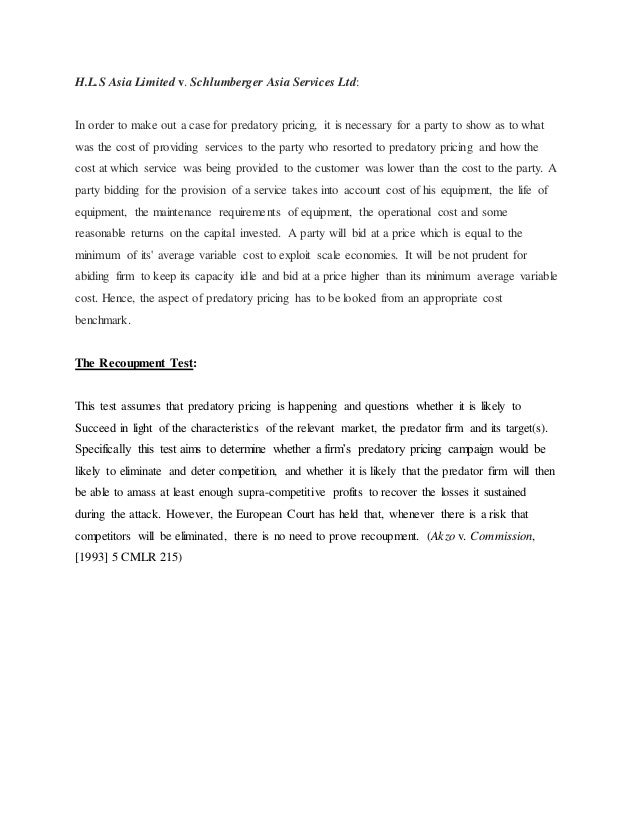 Predatory pricing cases image