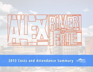2013 Costs and Attendance Summary
 