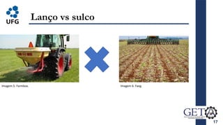 17
Lanço vs sulco
Imagem 5: Farmbox. Imagem 6: Faeg.
 
