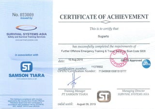 FOET BT Certificate 2015 August