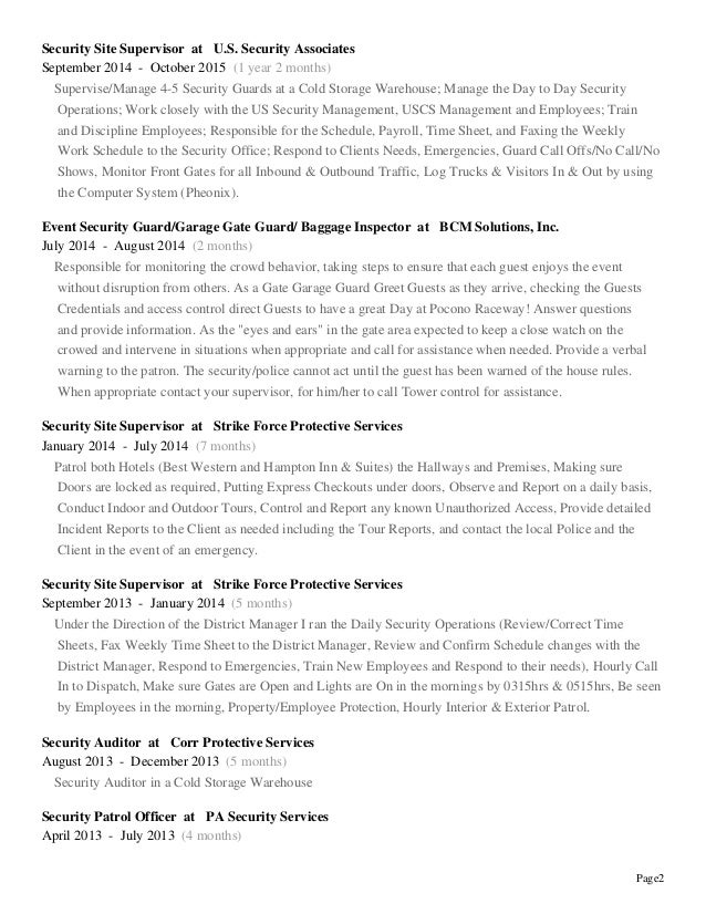 border patrol resume