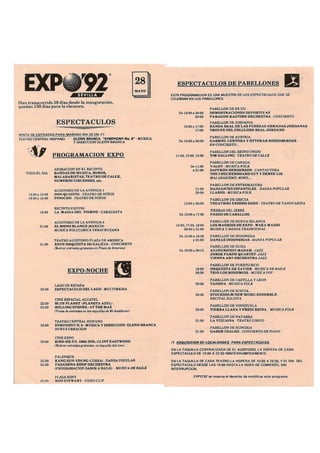 Programa del 28 de mayo EXPO 92