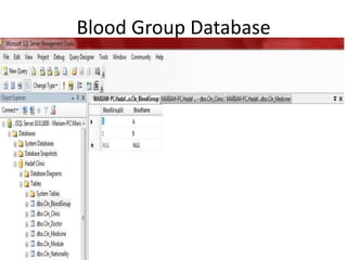 Blood Group Database
 