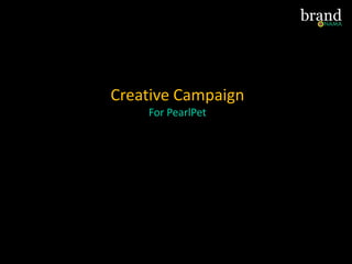 Creative Campaign
For PearlPet
 