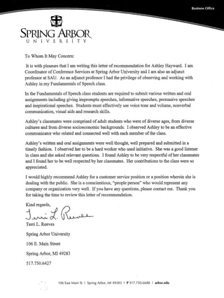 Ashley Reeves Recomendation letter Resume 8-24-15 reeves