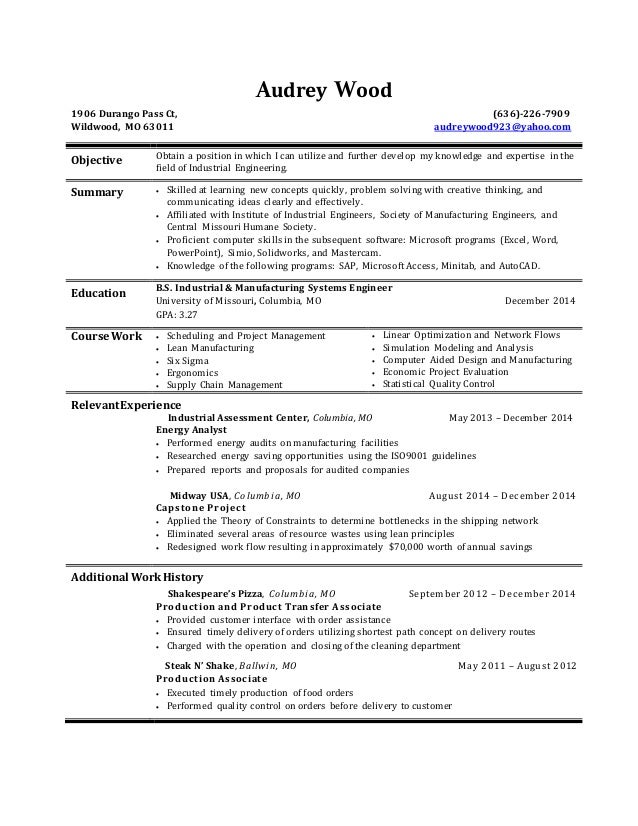 objective statement resume for engineer