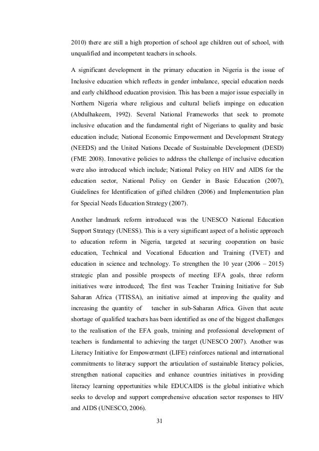 Phd thesis education sustainable development