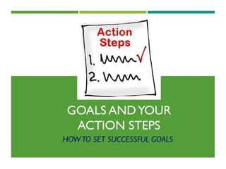 GOALS ANDYOUR
ACTION STEPS
HOWTO SET SUCCESSFUL GOALS
 