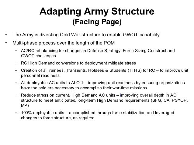 Army Capabilities Brief Example – AUORN