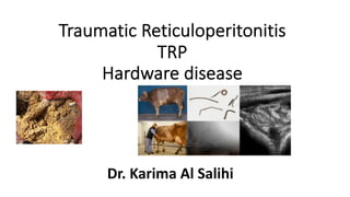 Traumatic Reticuloperitonitis
TRP
Hardware disease
Dr. Karima Al Salihi
 