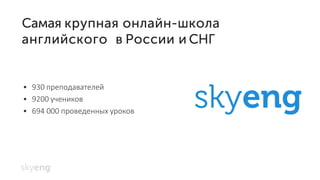 • 930 преподавателей
• 9200 учеников
• 694 000 проведенных уроков
 