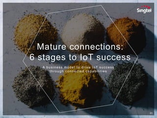 A business model to drive IoT success
through connected capabilities
Mature connections:
6 stages to IoT success
01
 